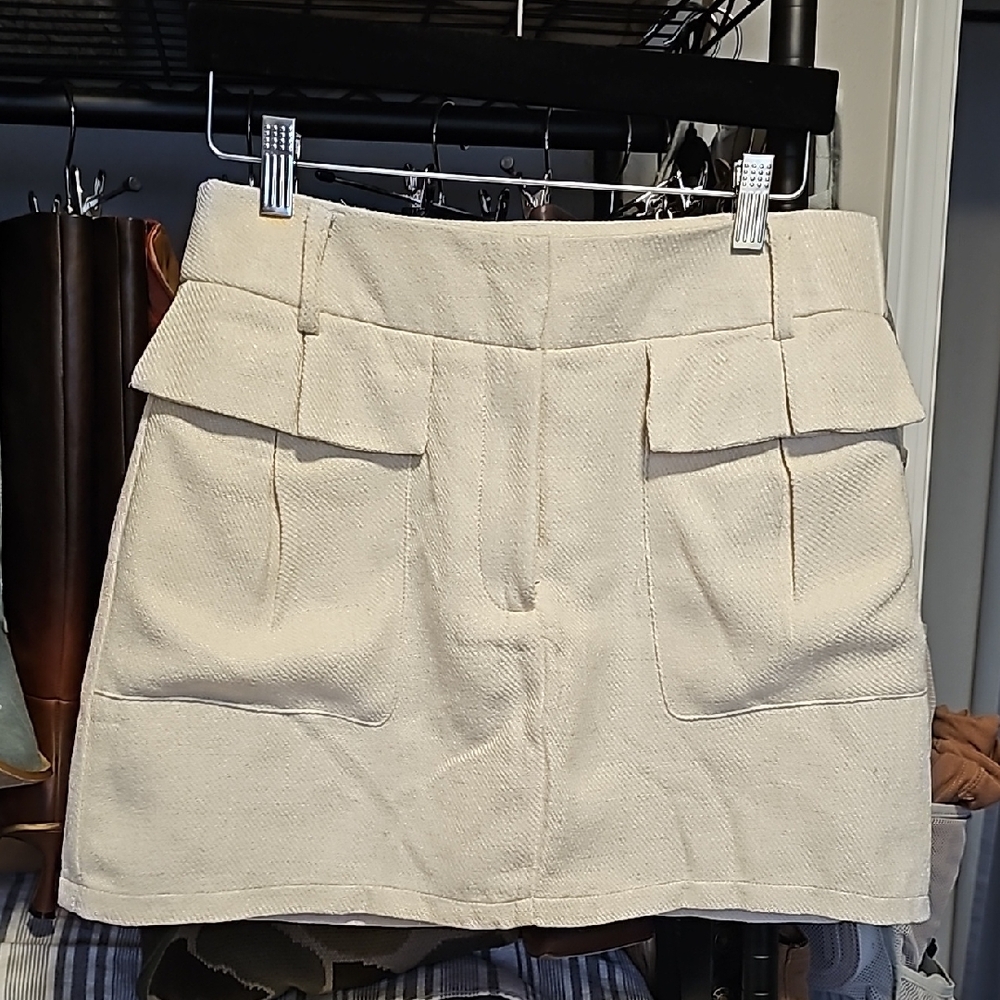 Chic Cream Mini Skirt